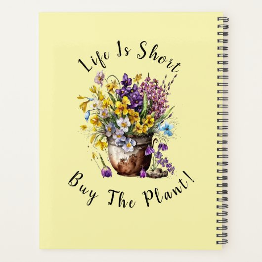 名前の追加、文字 – ライフは短い買、植物！ プランナー手帳 (裏面)