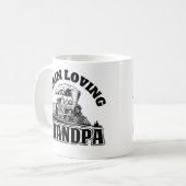 名前の追加/文字- Steam Train Engineグランドパ コーヒーマグカップ (正面左)