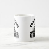 名前の追加/文字- Steam Train Engineグランドパ コーヒーマグカップ (中央)