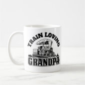 名前の追加/文字- Steam Train Engineグランドパ コーヒーマグカップ (左)