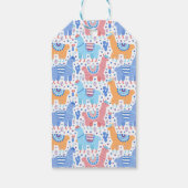 名前の追加 |明るいアルパカラフルカパターン ギフトタグ (裏面)