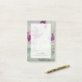 名前の追加 |明るい赤紫色トレリン ポストイット (デスク上)