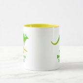 名前の追加、最高のパパオーストラリア、緑の金ゴールドカンガルー マグカップ (中央)