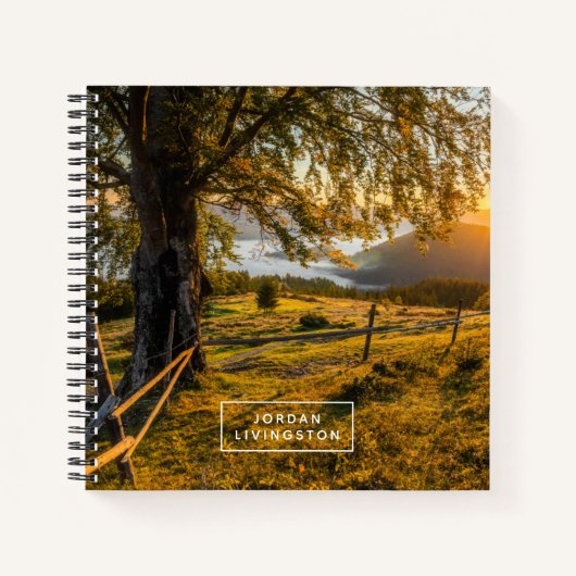 名前の追加 | 森の霧の夜明け ノートブック (正面)