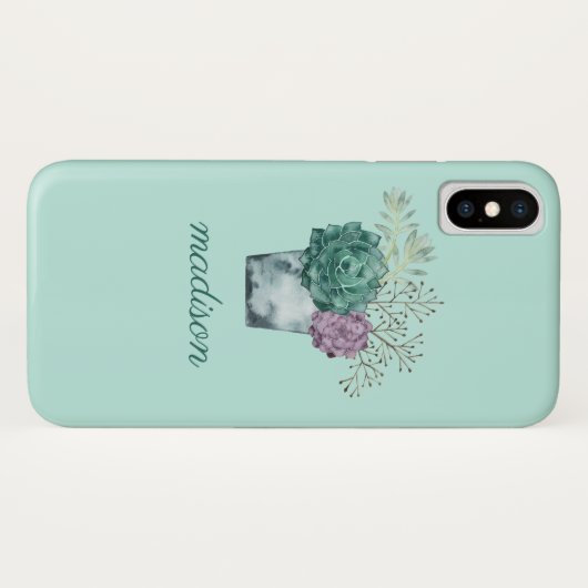 名前の追加 |植物の幸福コレクション |スクー Case-Mate iPhoneケース (裏面(横))