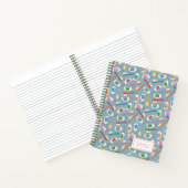 名前の追加 |歯ブラシと歯磨き粉のパターン ノートブック (内部)