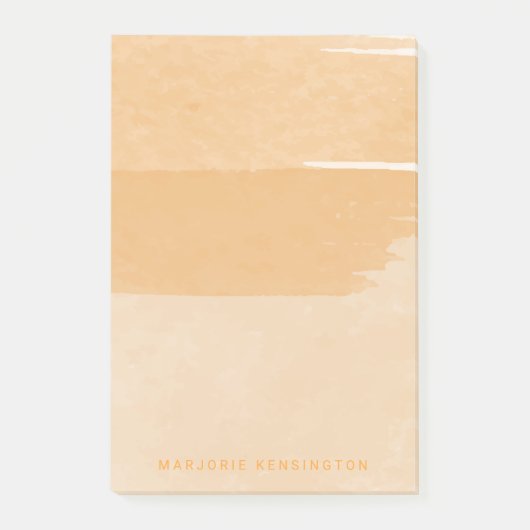 名前の追加 |水彩の注ストライプ記 ポストイット (正面)