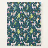 名前の追加 |水彩ラマ国旗のパターン プランナー手帳 (裏面)