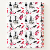 名前の追加 |水彩爪、 ネイル研磨模様 ノートブック (裏面)