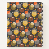 名前の追加 |水玉模様パタストライプーン ノートブック (裏面)