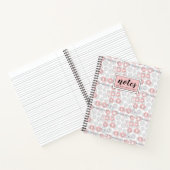 名前の追加 |水玉模様円パターン ノートブック (内部)