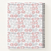 名前の追加 |水玉模様円パターン ノートブック (裏面)