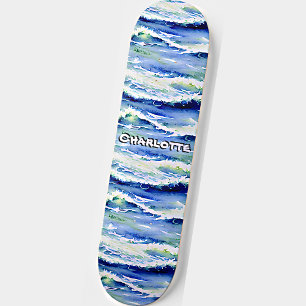 名前の追加、海波の青（白） スケートボード
