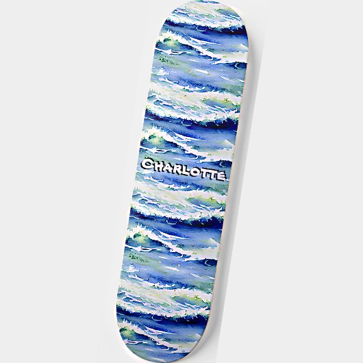 名前の追加、海波の青（白） スケートボード