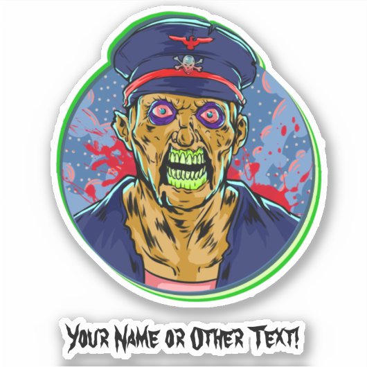 名前の追加、海賊怒船長ハロウィーンステッカー シール (正面)