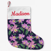 名前の追加 |熱帯のラン スモールクリスマスストッキング (正面)