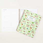 名前の追加 |熱帯ココナツナマケモノのパターン プランナー手帳 (ディスプレー)