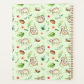 名前の追加 |熱帯ココナツナマケモノのパターン プランナー手帳 (裏面)