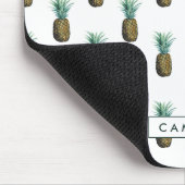 名前の追加 |熱帯パイナップル水彩 マウスパッド (コーナー)