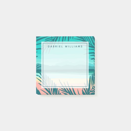 名前の追加 |熱帯ビーチの場 ポストイット (正面)