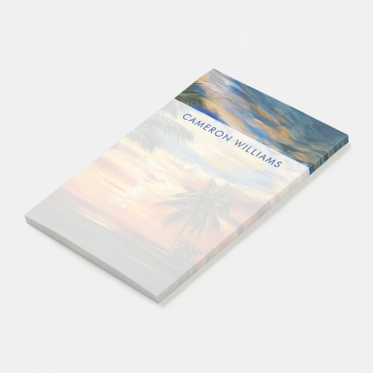 名前の追加 |熱帯素晴らし夕日 ポストイット (アングル)