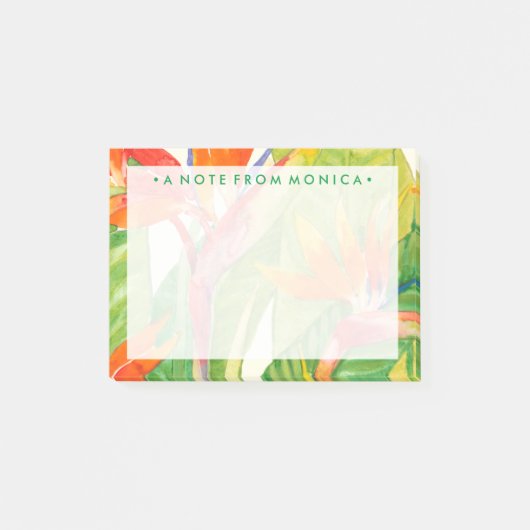 名前の追加 |熱帯花 |パラディの鳥 ポストイット (正面)