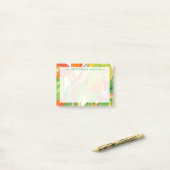 名前の追加 |熱帯花 |パラディの鳥 ポストイット (デスク上)