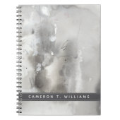 名前の追加 |神秘的なオブジェクト – グレー ノートブック (正面)