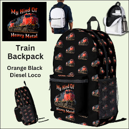 名前の追加 – 私の種類のヘビーメタルディーゼルロック プリントバックパック