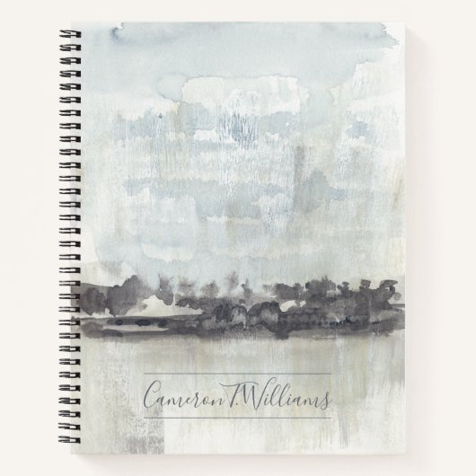 名前の追加 |空の地平線 – 中間色 ノートブック (正面)