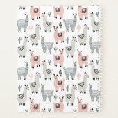 名前の追加 |笑顔のラマスパターン プランナー手帳 (裏面)