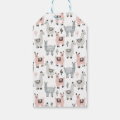 名前の追加 |笑顔のラマ模様 ギフトタグ (裏面)