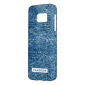 名前の追加 |米国の地図の青写真 Case-Mate SAMSUNG GALAXYケース (裏面左)