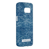 名前の追加 |米国の地図の青写真 Case-Mate SAMSUNG GALAXYケース (裏面/右)