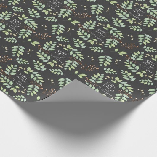 名前の追加 |紅葉の休日 ラッピングペーパー (角)