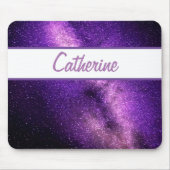 名前の追加 – 紫の宇宙 マウスパッド (正面)
