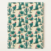 名前の追加 |緑と赤のサボテンのパターン プランナー手帳 (裏面)