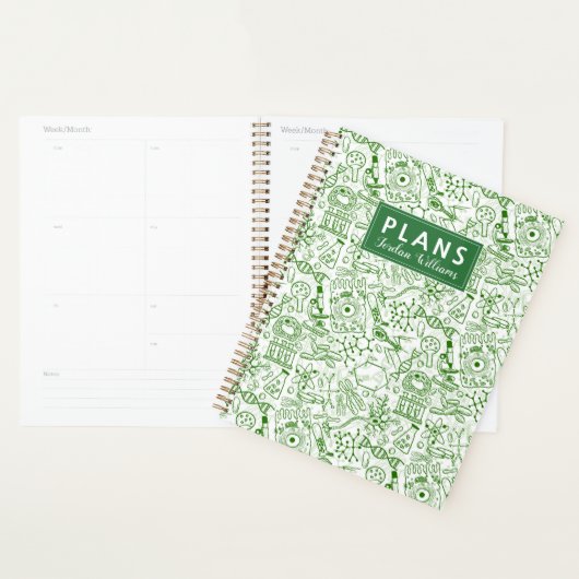 名前の追加 |緑の生物学パターン プランナー手帳 (ディスプレー)