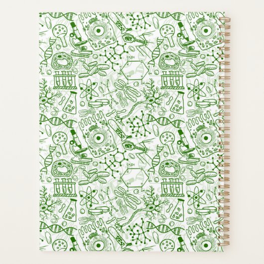 名前の追加 |緑の生物学パターン プランナー手帳 (裏面)