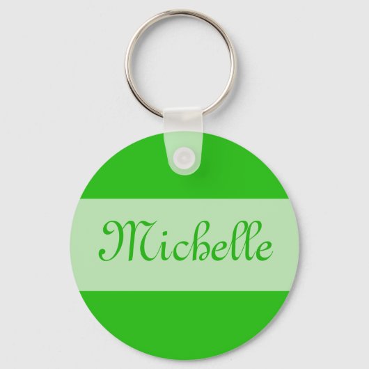名前の追加（緑） キーホルダー (正面)