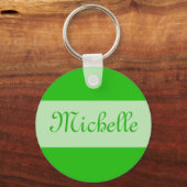 名前の追加（緑） キーホルダー (正面)