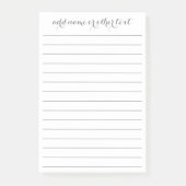 名前の追加 – 線シンプル付き手書き – グレー ポストイット (正面)