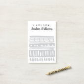 名前の追加 |緯糸I |黒モダン水色 ポストイット (デスク上)