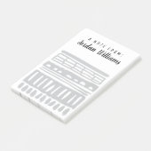 名前の追加 |緯糸I |黒モダン水色 ポストイット (アングル)