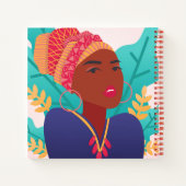 名前の追加 |美しいアフリカの少女 ノートブック (裏面)