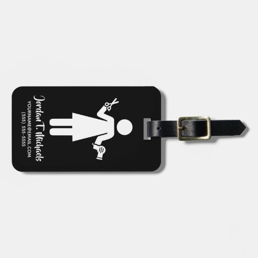 名前の追加|美容師記号 ラゲッジタグ (正面横)