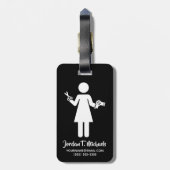 名前の追加|美容師記号 ラゲッジタグ (裏面縦)