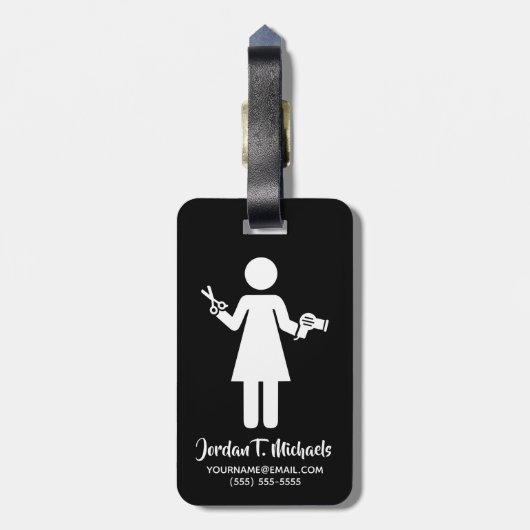 名前の追加|美容師記号 ラゲッジタグ (裏面縦)