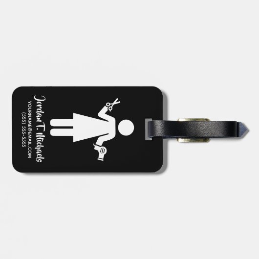 名前の追加|美容師記号 ラゲッジタグ (裏面横)