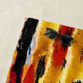 名前の追加、自然な部族のブラウズ ビーチタオル (インサイチュ)